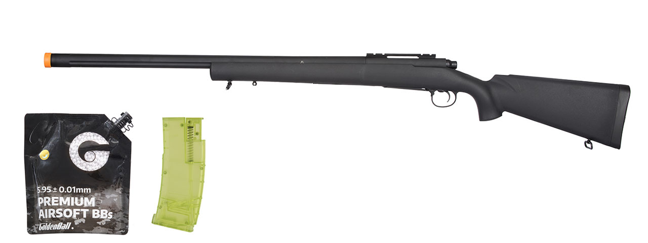 CA-S020M M24 LTR Gen 2 Bolt Action Sniper Rifle Airsoft Gun (Black) - BB/Sniper Bundle - Click Image to Close