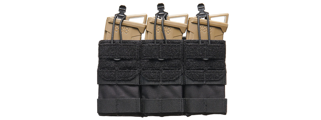 Code 11 Dual Purpose 5.56 Triple Magazine Pouch - (Black) - Click Image to Close