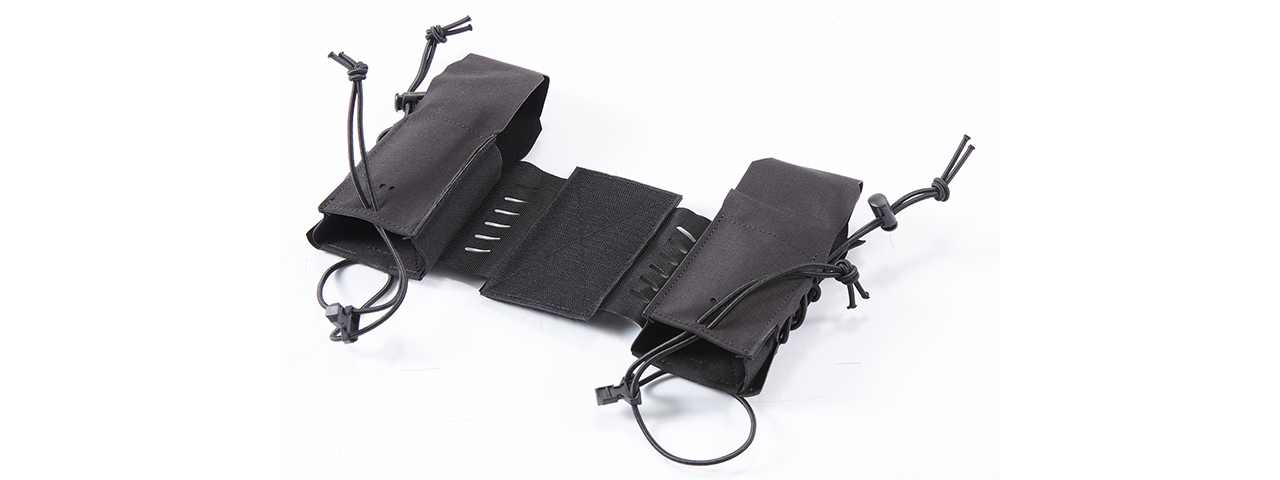 Chest Rig Tactical Assaulter Radio Pouches - (Black) - Click Image to Close
