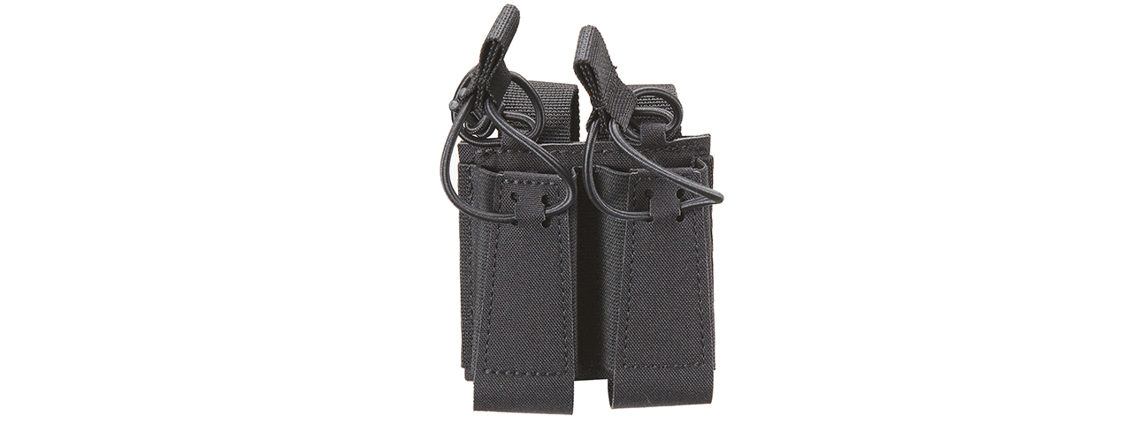Tactical Assaulter Double Pistol Mag Pouch - (Black) - Click Image to Close