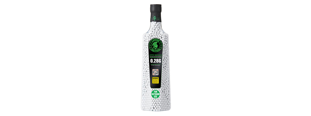 Lancer Tactical 5100 Round 0.28g Outdoor Airsoft BBs (Color: White) - Click Image to Close