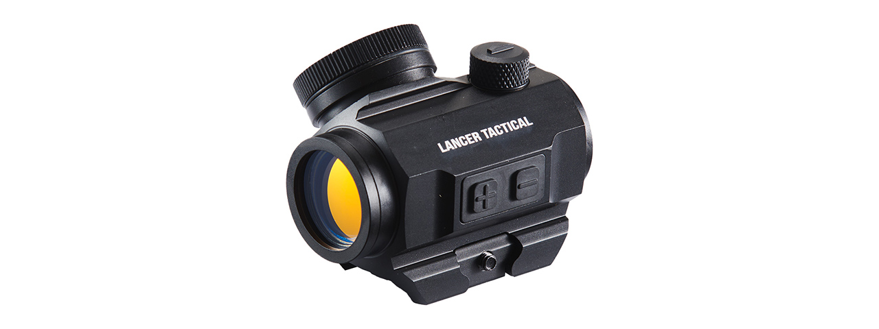 Lancer Tactical M1KC Rechargeable Red Dot Scope - (Black) - Click Image to Close
