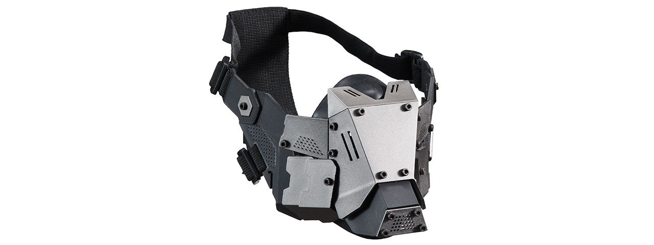 Lancer Tactical Cyberpunk Commander Full Face Mask (Black) - Click Image to Close