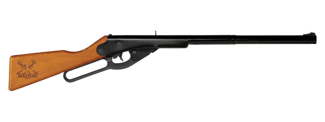 The Daisy Buck Model 105 Youth .177 Caliber Air Gun - (Black/Wood) - Click Image to Close