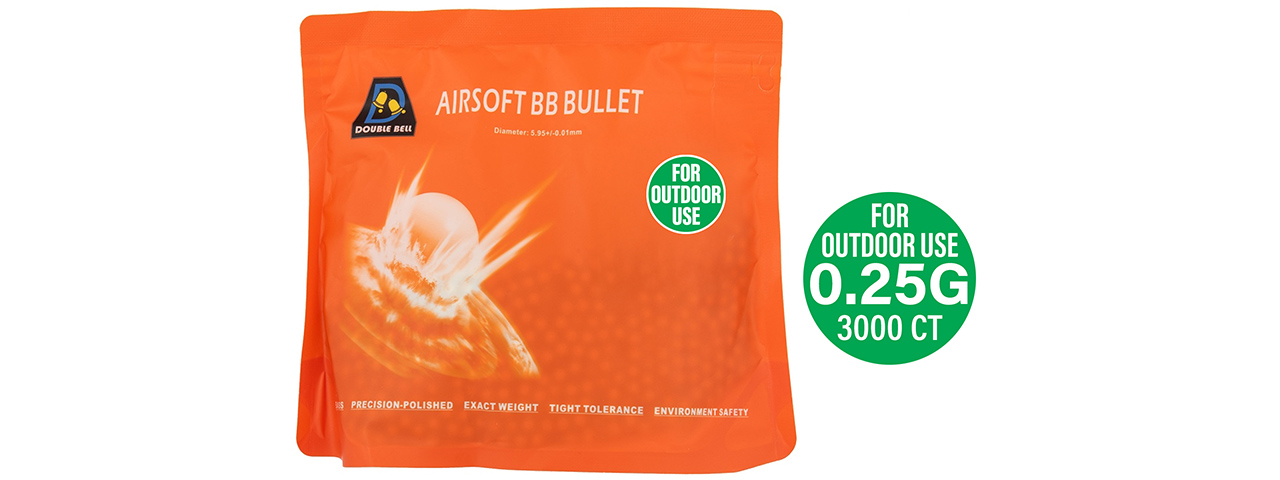Double Bell 0.25G Outdoor BBs [3000rds] (TWO TONE) - Click Image to Close
