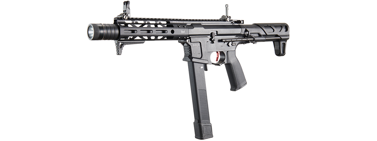 Dr. Gearbox Custom G&G 7" CM16 ARP 9 2.0 "RAVEN" CQB Airsoft AEG Rifle w/ Gate TITAN ETU - (Black) - Click Image to Close