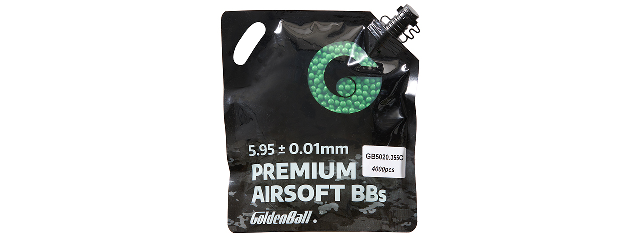 GoldenBall 4000 Round .20G Premium Grade BBs - (Green) - Click Image to Close