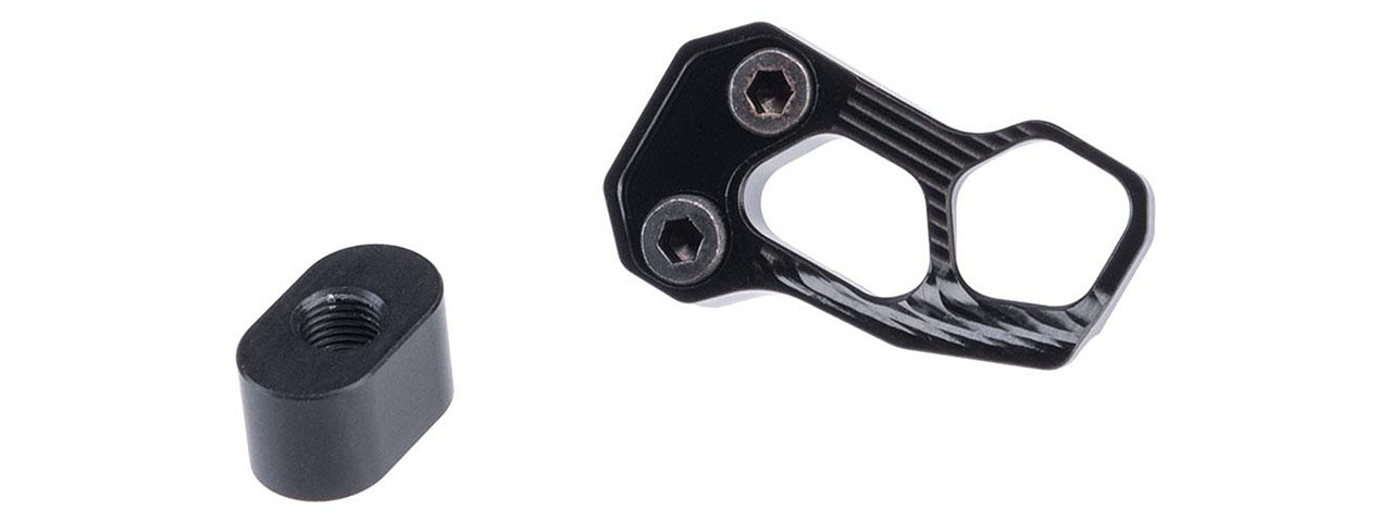 Guns Modify CNC Aluminum Magazine Release Extension For Tokyo Marui MWS M4 M16 GBBR - (Black) - Click Image to Close