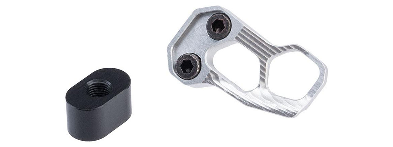 Guns Modify CNC Aluminum Magazine Release Extension For Tokyo Marui MWS M4 M16 GBBR - (Silver) - Click Image to Close