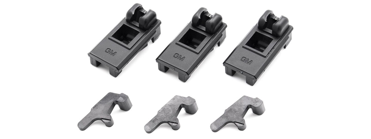 Guns Modify EVO High Tenacity Magazine Lip Set for GM/HA/Tokyo Marui M4 MWS GBBR - (Black) - Click Image to Close