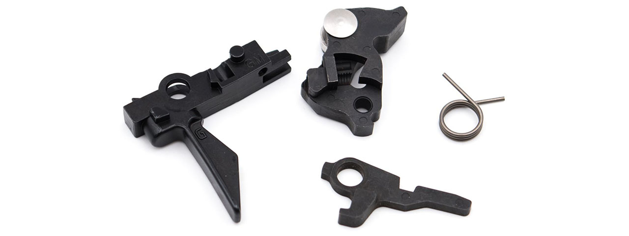 Guns Modify EVO Steel 100-180% Adjustable Hammer w/ GEI Style Trigger for Tokyo Marui M4 MWS GBBR - (Black) - Click Image to Close