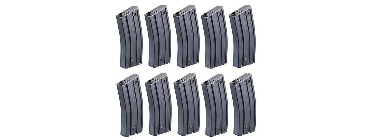 Elite Force Pack of 10 140 Round M4 Mid-Capacity Airsoft Magazines (Color: Black) - Click Image to Close