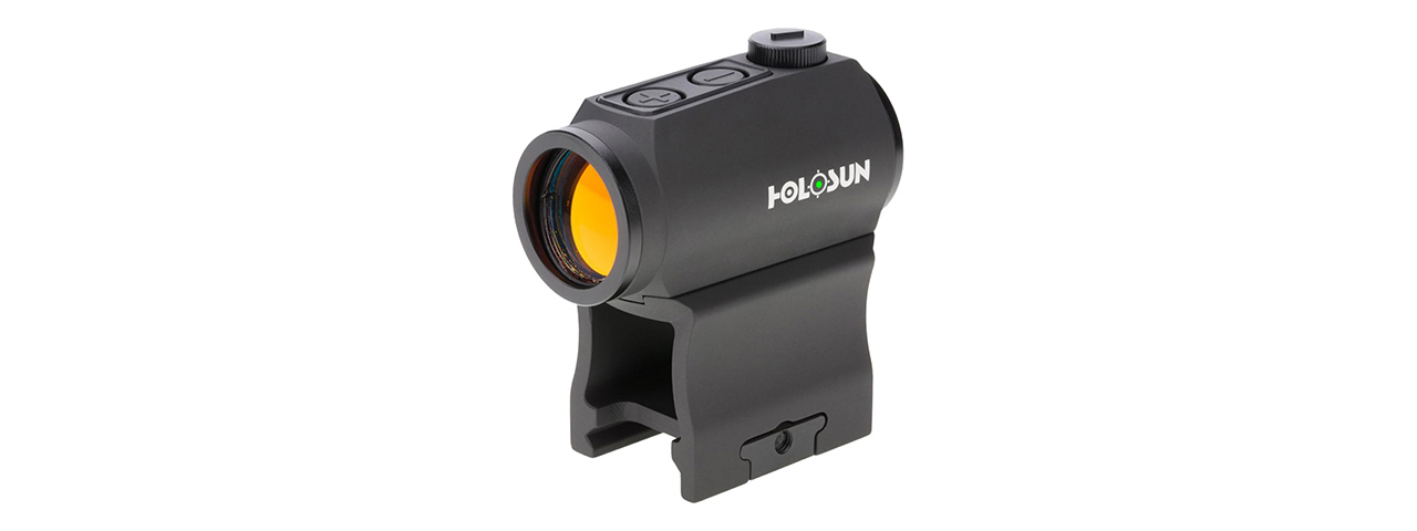 HOLOSUN HE403B "Shake Awake" Compact Green Dot Sight w/ Low & AR Mount - Click Image to Close