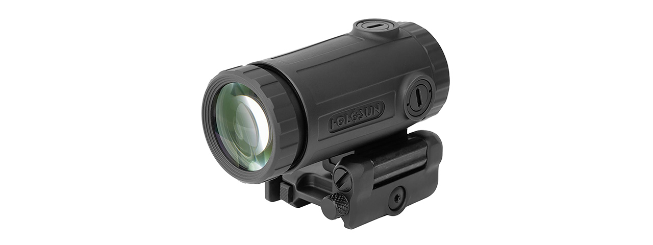 HOLOSUN 3X Magnifier for Red Dot Optics w/ Flip to Side QD Mount - (Titanium) - Click Image to Close