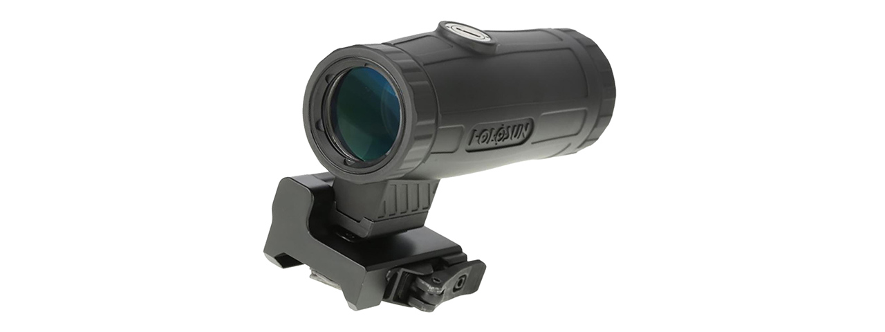 HOLOSUN 3X Magnifier for Red Dot Optics w/ Flip to Side QD Mount - (Aluminum) - Click Image to Close