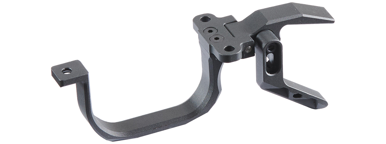ITP SAIGA-12 / AK Style Airsoft Trigger Guard w/ Extended Mag Release - (Black) - Click Image to Close