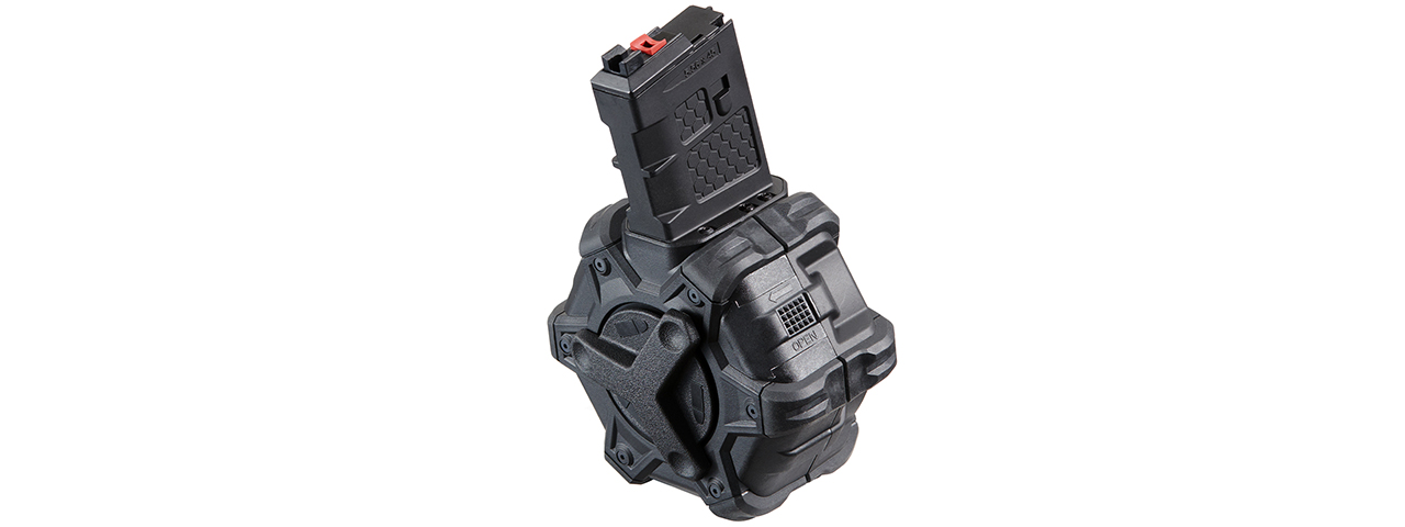 AW Custom Adaptive Drum Magazine For WE M4 series GBB - (Black) - Click Image to Close