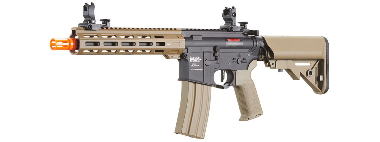 Lancer Tactical Viking 10" M-LOK Proline Series M4 Airsoft Rifle w/ Crane Stock (Color: Two-Tone) - Click Image to Close