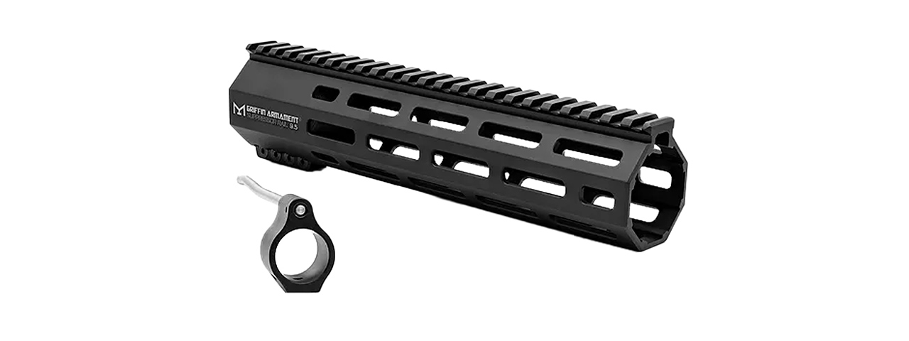 PTS Griffin Armament SR M-LOK 9.5" Handguard - (Black) - Click Image to Close