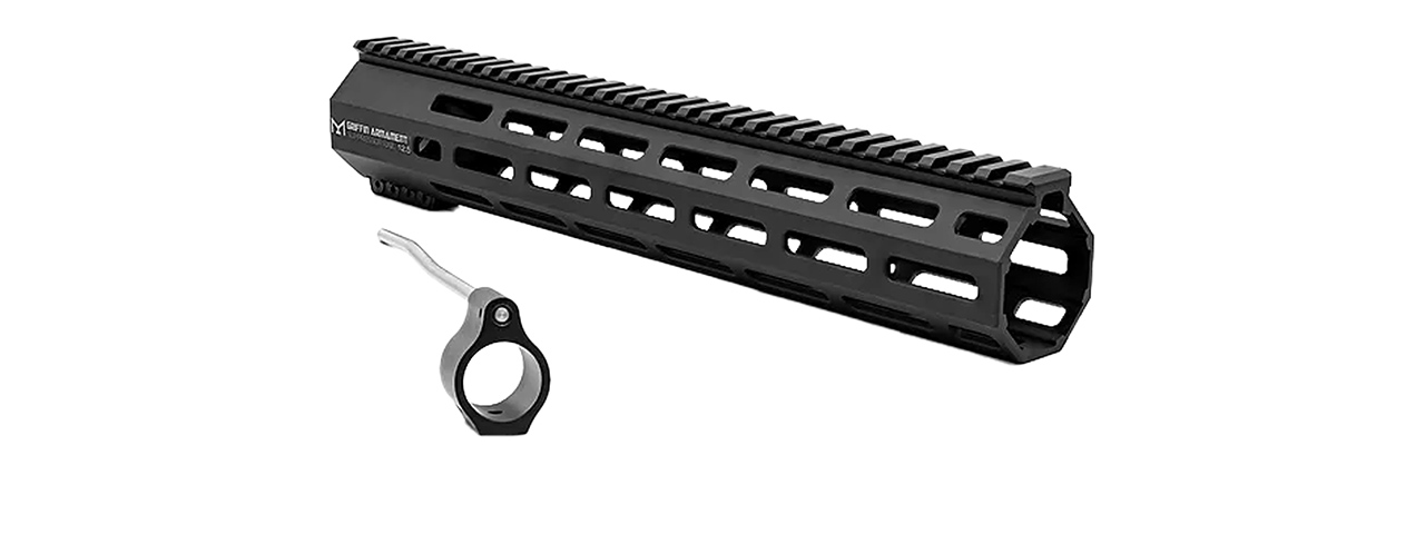 PTS Griffin Armament SR M-LOK 12" Handguard - (Black) - Click Image to Close