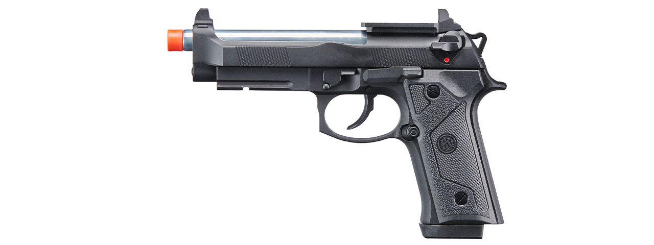 KLI KL-92 Elite IA Optic Ready 6mm Dual Power CO2/Gas Blowback Airsoft Pistol - (Black) - Click Image to Close