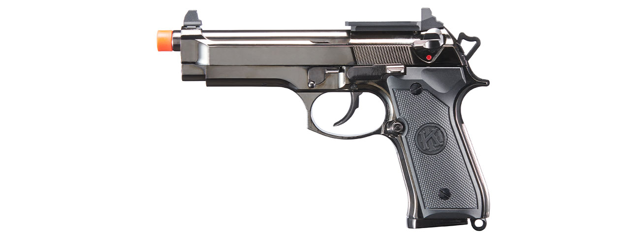KLI KL-92 Fusion Optic Ready 6mm Dual Power CO2/Gas Blowback Airsoft Pistol - (Black/Gun Metal) - Click Image to Close
