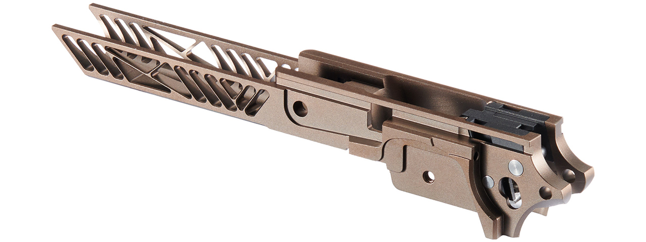 Dr. Black CNC Aluminum Frame Type 01 For TM Hi-CAPA 4.3 GBB Pistols - (Tan) - Click Image to Close