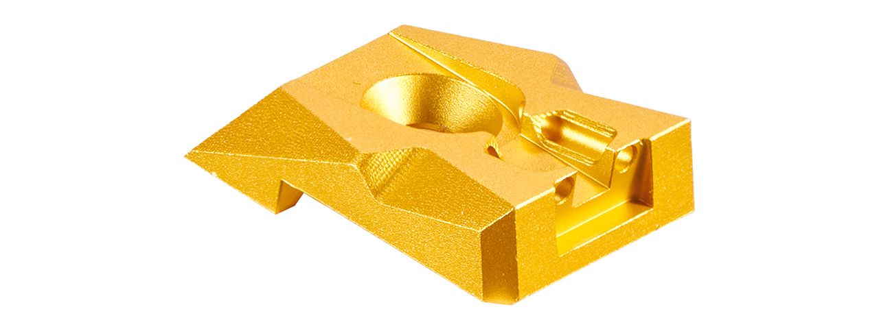 Dr. Black Aluminum Fiber Optic Rear Sight for TM Hi-CAPA 4.3 GBB Pistols - (Gold) - Click Image to Close