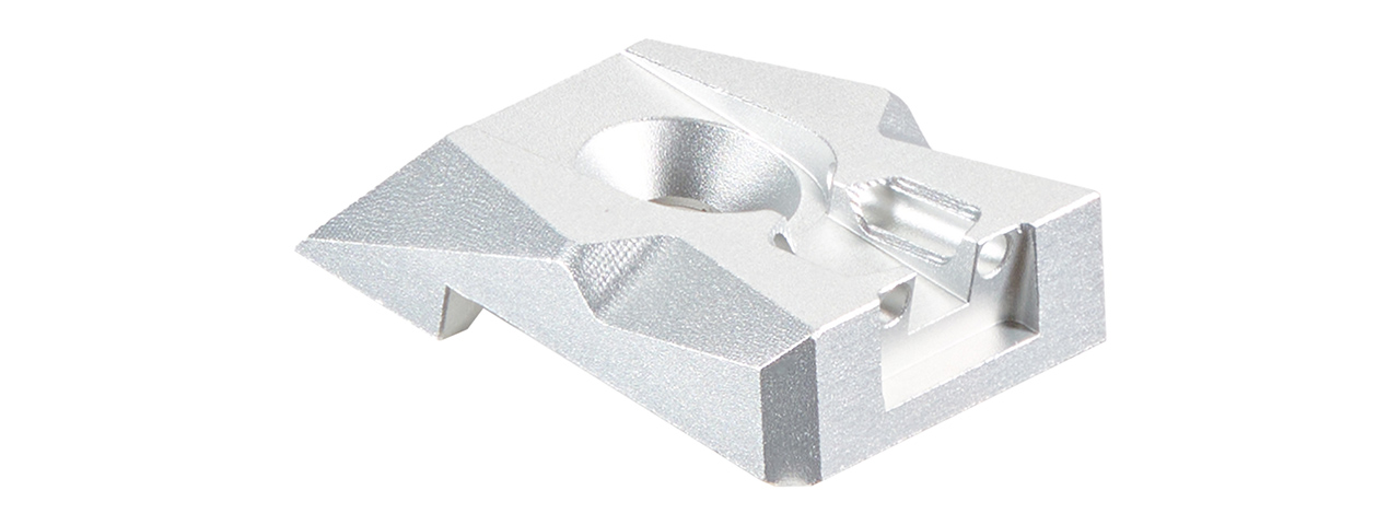 Dr. Black Aluminum Fiber Optic Rear Sight for TM Hi-CAPA 4.3 GBB Pistols - (Silver) - Click Image to Close