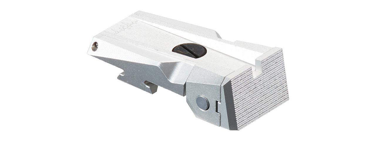 Dr. Black Aluminum Fiber Optic Rear Sight for TM Hi-CAPA 5.1 GBB Pistols - (Silver) - Click Image to Close