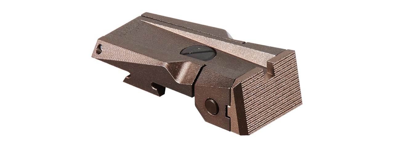 Dr. Black Aluminum Fiber Optic Rear Sight for TM Hi-CAPA 5.1 GBB Pistols - (Tan) - Click Image to Close