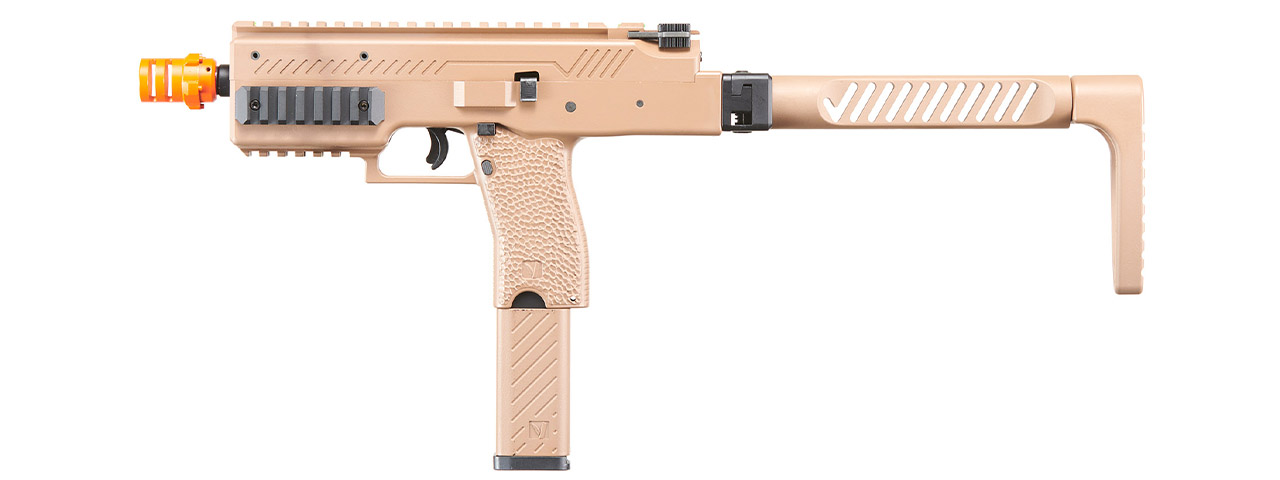 Vorsk Airsoft VMP-1 Gas Blowback SMG (Tan) - Click Image to Close