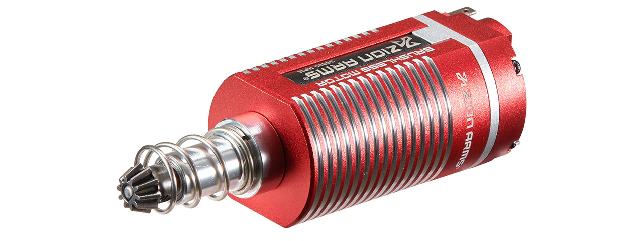 Zion Arms Long Type Brushless DC Motor 11.1V 39K-45K RPM for Airsoft AEG Rifles - (Red) - Click Image to Close