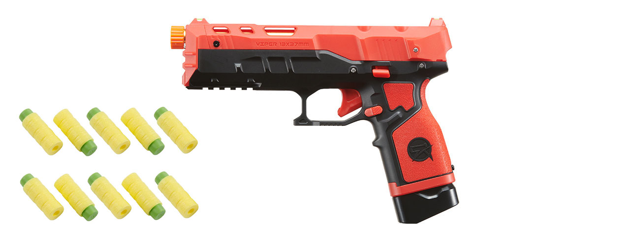 ZhenWei Viper 200S Foam Dart Blaster - (Red/Black) - Click Image to Close