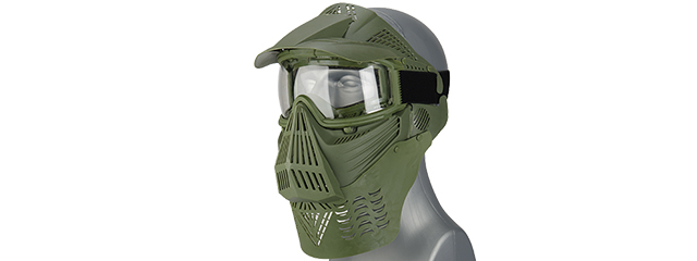 G-FORCE COMPLETE PROTECTION MODULAR AIRSOFT FACE MASK W/ CLEAR LENS