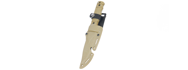 2616T Plastic Dummy SG Style M37-K Seal Pup Knife (Color: Tan)