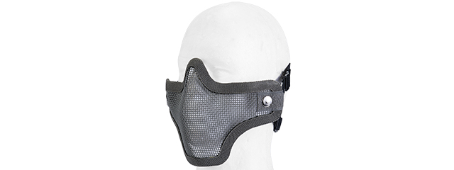 AC-103Y METAL MESH HALF MASK (GRAY) DOUBLE STRAP VERSION - Click Image to Close