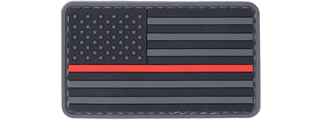 AC-110R RED LINE USA FLAG PVC PATCH