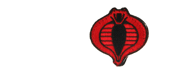 UKARMS AC-125 Cobra Commander Black and Red Velcro Patch - Click Image to Close