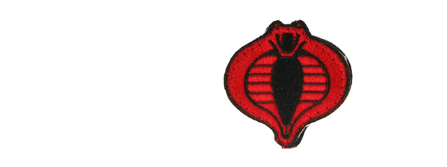 UKARMS AC-126 Cobra Commander Black and Red Velcro Patch