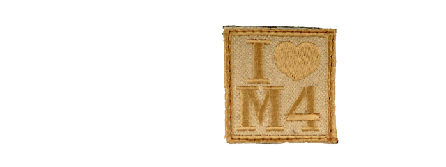 UKARMS AC-129 I Heart M4 Tan and Desert Tan Velcro Patch