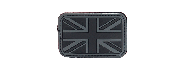 AC-148B UK FLAG (BLACK) PVC PATCH 3 X 2 INCHES