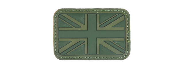 AC-148G UK FLAG (OD GREEN) PVC PATCH 3 X 2 INCHES