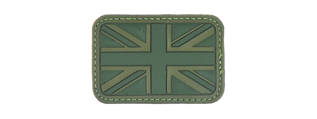 AC-148G UK FLAG (OD GREEN) PVC PATCH 3 X 2 INCHES