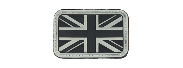 AC-148W UK FLAG (GLOW IN DARK) PVC PATCH 3 X 2 INCHES