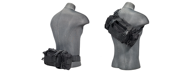 AC-180B TACTICAL BUTTPACK (COLOR: BLACK) - Click Image to Close