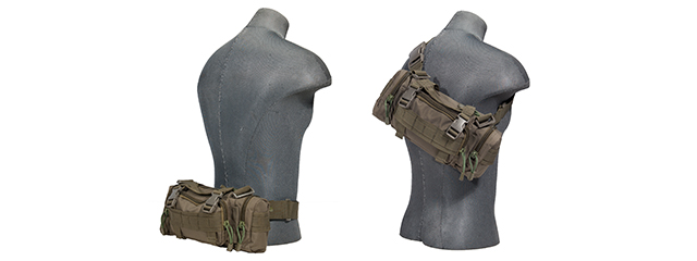 AC-180G TACTICAL BUTTPACK (COLOR: OD GREEN) - Click Image to Close
