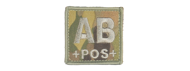 AC-181AB BLOOD TYPE-AB (CAMO) PATCH