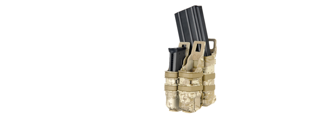 AC-214D QUICKmAG SINGLE RIFLE MAG + TWIN PISTOL MAG POUCH (COLOR: DESERT DIGITAL)