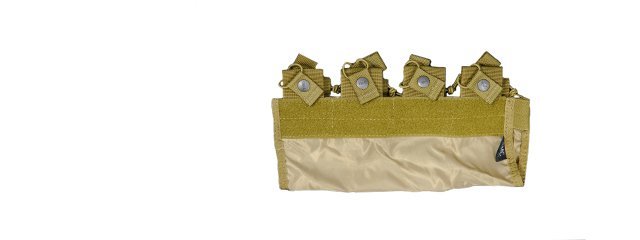 AMA TACTICAL AIRSOFT 4 POCKET MAGAZINE POUCH - KHAKI